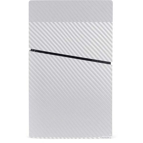 White Carbon Fiber Specialty Texture Material PS5 Slim Digital Edition Bundle Skin