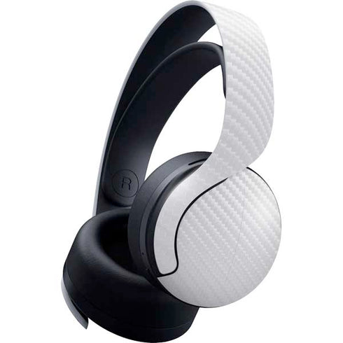 White Carbon Fiber Specialty Texture Material PULSE 3D Wireless Headset for PS5 Skin