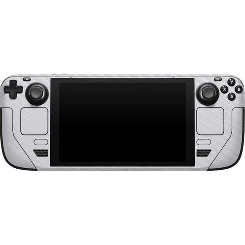 White Carbon Fiber Specialty Texture Material Steam Deck Handheld Gaming Computer Skin
