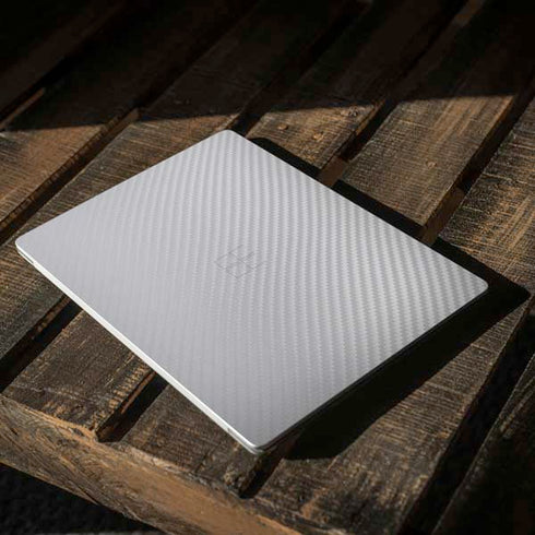 White Carbon Fiber Specialty Texture Material Surface Laptop 2 Skin