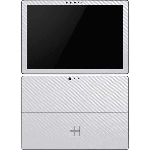 White Carbon Fiber Specialty Texture Material Surface Pro 6 Skin