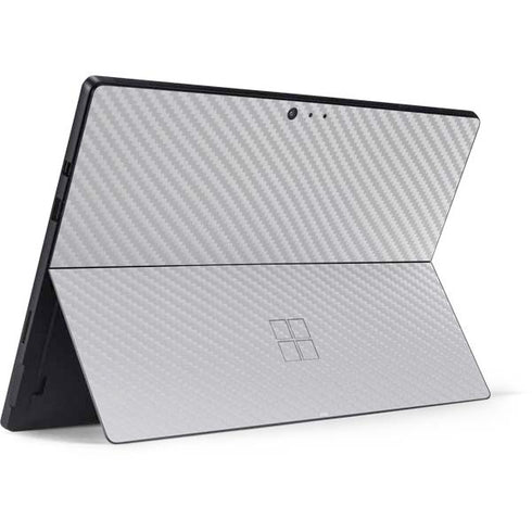White Carbon Fiber Specialty Texture Material Surface Pro 6 Skin