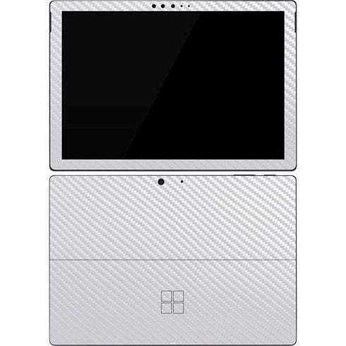 White Carbon Fiber Specialty Texture Material Surface Pro 7 Skin