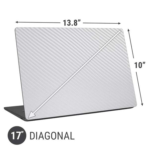 White Carbon Fiber Specialty Texture Material Universal Laptop 17in (13.8 x 10in) Skin