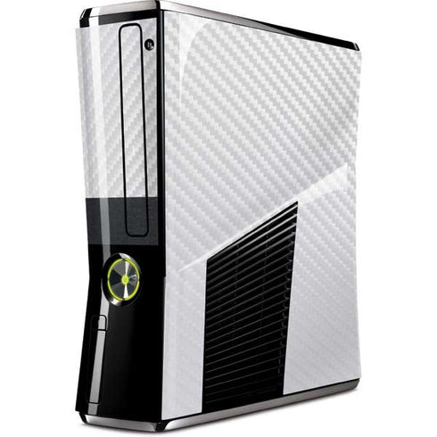 White Carbon Fiber Specialty Texture Material Xbox 360 Slim (2010) Skin