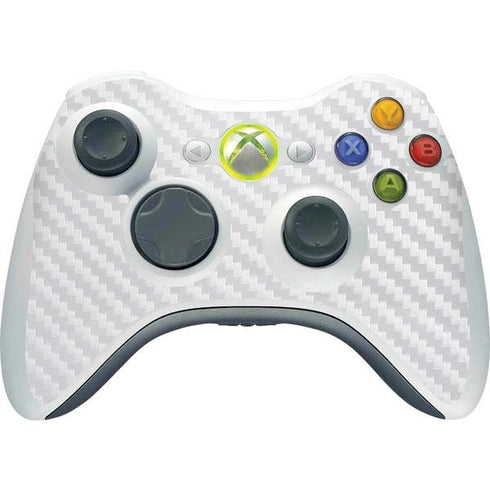 White Carbon Fiber Specialty Texture Material Xbox 360 Wireless Controller Skin