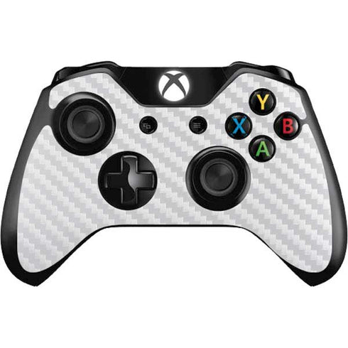 White Carbon Fiber Specialty Texture Material Xbox One Controller Skin