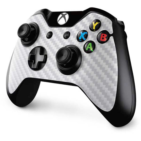 White Carbon Fiber Specialty Texture Material Xbox One Controller Skin