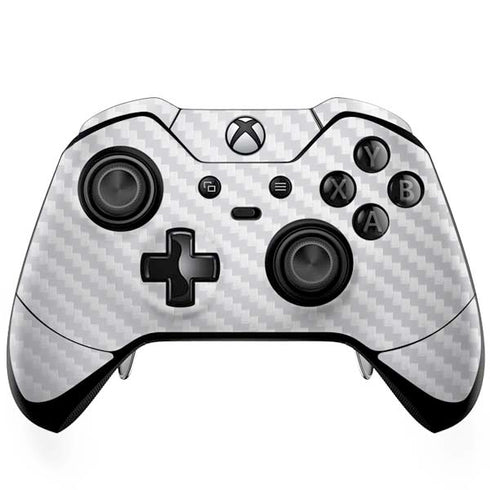 White Carbon Fiber Specialty Texture Material Xbox One Elite Controller Skin