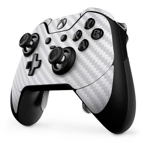 White Carbon Fiber Specialty Texture Material Xbox One Elite Controller Skin