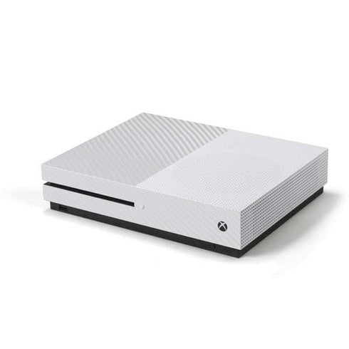 White Carbon Fiber Specialty Texture Material Xbox One S Console Skin