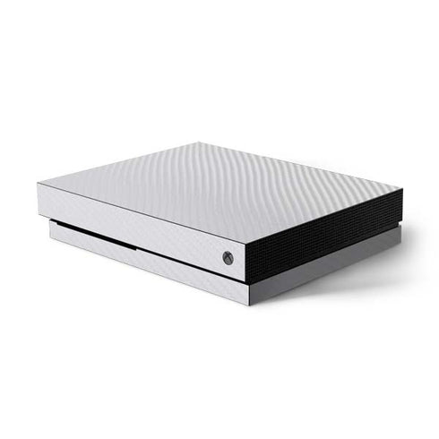 White Carbon Fiber Specialty Texture Material Xbox One X Console Skin