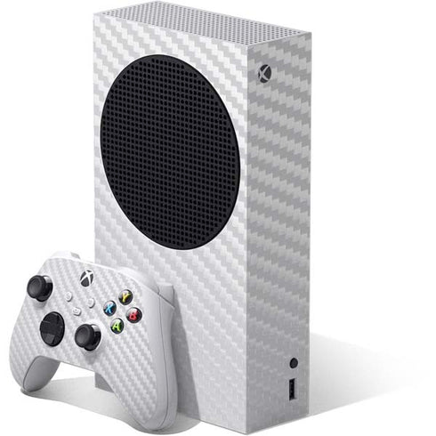 White Carbon Fiber Specialty Texture Material Xbox Series S Skins