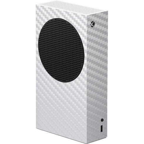 White Carbon Fiber Specialty Texture Material Xbox Series S Console Skin