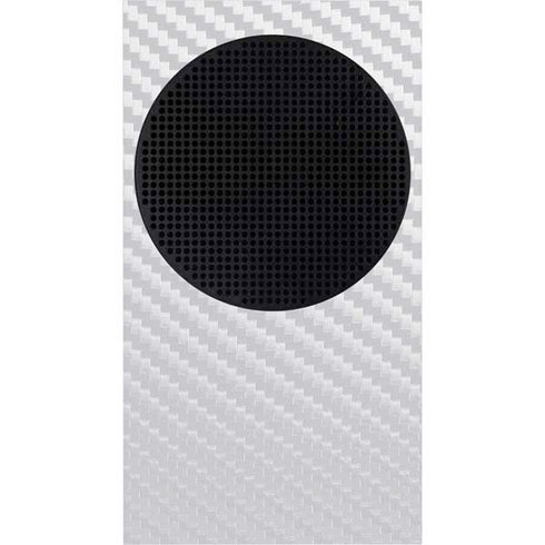 White Carbon Fiber Specialty Texture Material Xbox Series S Console Skin