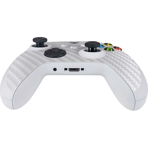 White Carbon Fiber Specialty Texture Material Xbox Series S Controller Skin