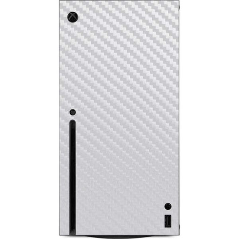 White Carbon Fiber Specialty Texture Material Xbox Series X Console Skin