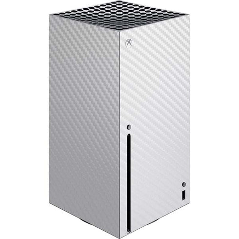 White Carbon Fiber Specialty Texture Material Xbox Series X Console Skin