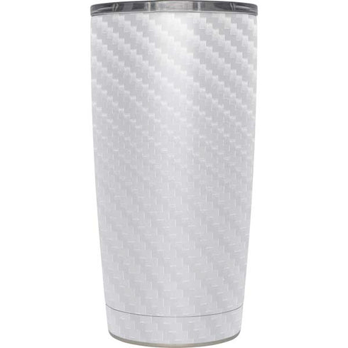 White Carbon Fiber Specialty Texture Material Yeti 20oz Tumbler Skin