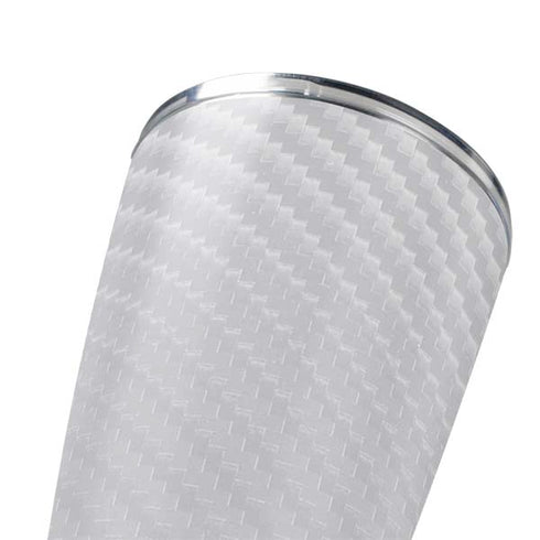 White Carbon Fiber Specialty Texture Material Yeti 20oz Tumbler Skin