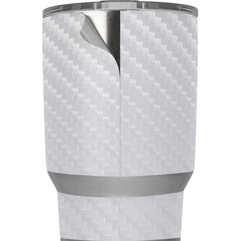 White Carbon Fiber Specialty Texture Material Yeti 20oz Tumbler Skin
