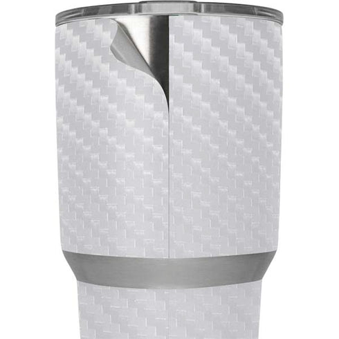 White Carbon Fiber Specialty Texture Material Yeti 30oz Rambler Tumbler Skin
