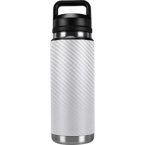 White Carbon Fiber Specialty Texture Material YETI Rambler 26oz Bottle Skin