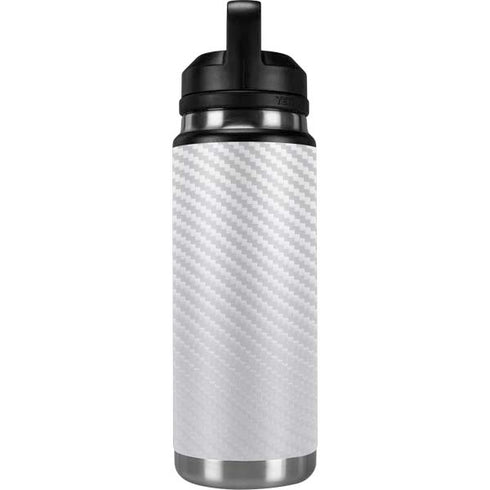 White Carbon Fiber Specialty Texture Material YETI Rambler 26oz Bottle Skin