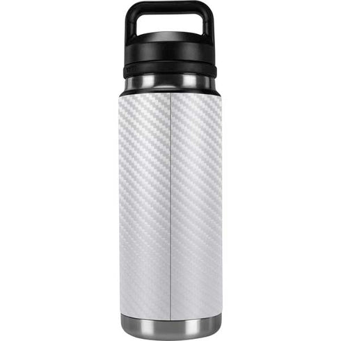 White Carbon Fiber Specialty Texture Material YETI Rambler 26oz Bottle Skin