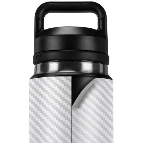 White Carbon Fiber Specialty Texture Material YETI Rambler 26oz Bottle Skin