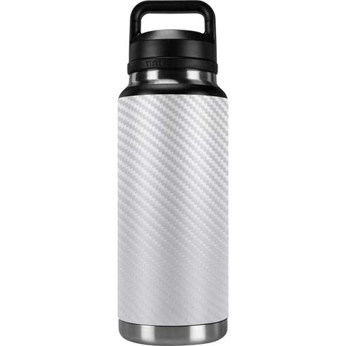 White Carbon Fiber Specialty Texture Material YETI Rambler 36oz Bottle Skin