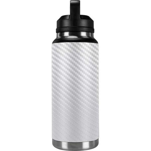 White Carbon Fiber Specialty Texture Material YETI Rambler 36oz Bottle Skin