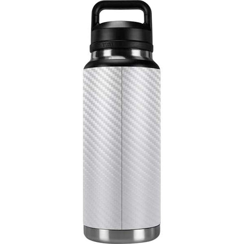 White Carbon Fiber Specialty Texture Material YETI Rambler 36oz Bottle Skin