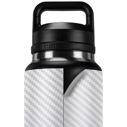 White Carbon Fiber Specialty Texture Material YETI Rambler 36oz Bottle Skin