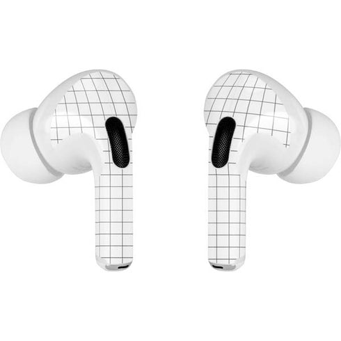 White Grid AirPods Pro 2nd Gen Skin