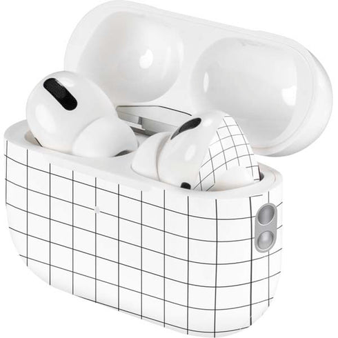 White Grid AirPods Pro 2nd Gen Skin