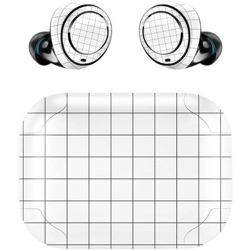 White Grid Amazon Echo Buds Skin
