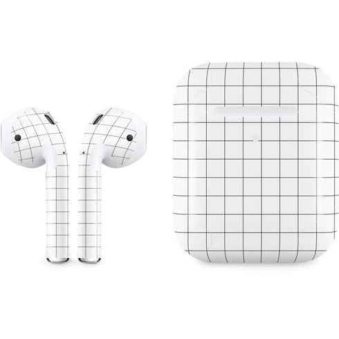 White Grid Apple AirPods 2 Skin
