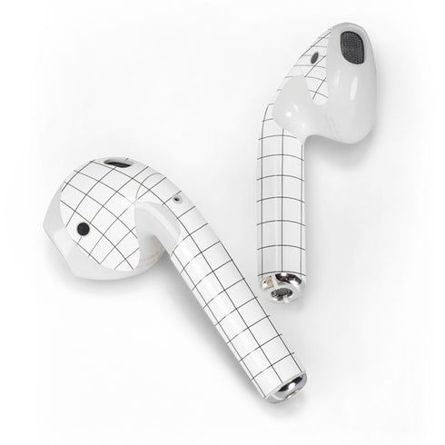 White Grid Apple AirPods 2 Skin