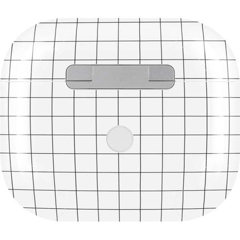 White Grid Apple AirPods (3rd Gen 2021) Skin