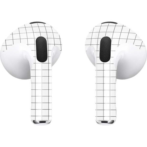 White Grid Apple AirPods (3rd Gen 2021) Skin