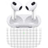 White Grid Apple AirPods (3rd Gen 2021) Skin