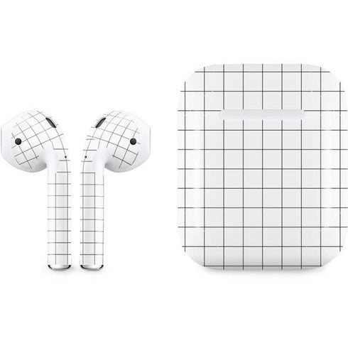 White Grid Apple AirPods Skin