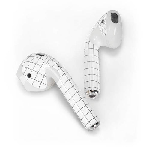 White Grid Apple AirPods Skin