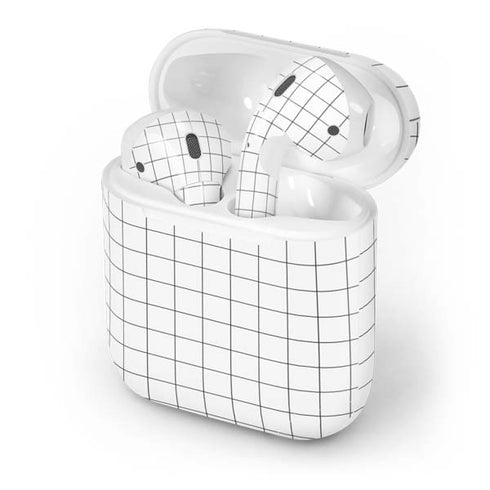 White Grid Apple AirPods Skin
