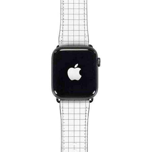 White Grid Apple Watch Band 42-44mm