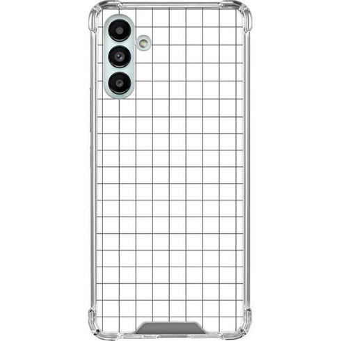 White Grid Galaxy A13 5G Clear Case