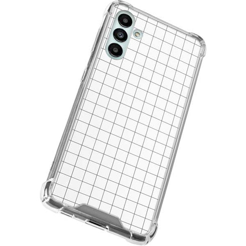 White Grid Galaxy A13 5G Clear Case