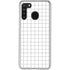 White Grid Galaxy A21 Clear Case