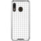 White Grid Galaxy A30 Clear Case